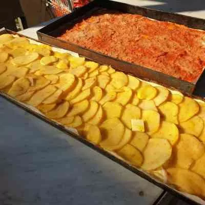 Pizza with potatoes